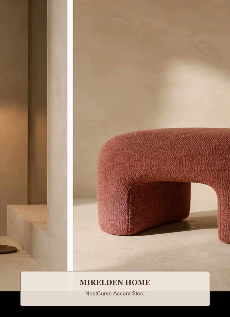 NestCurve Accent Stool by Mirelden Home